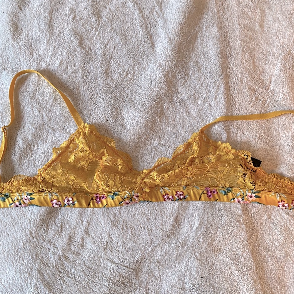 Yellow Lace Bralette